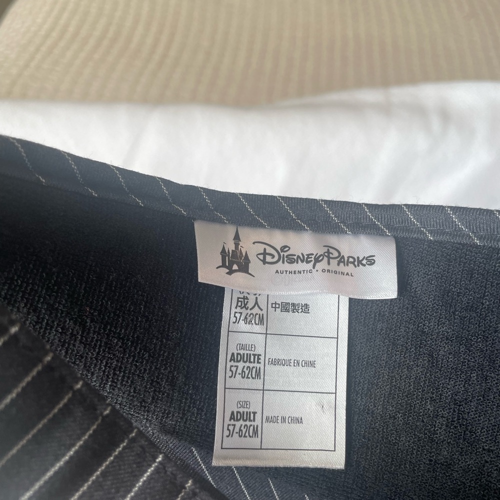 Disney Black Pinstripe Mickey Mouse Visor NWOT - Picture 3 of 4